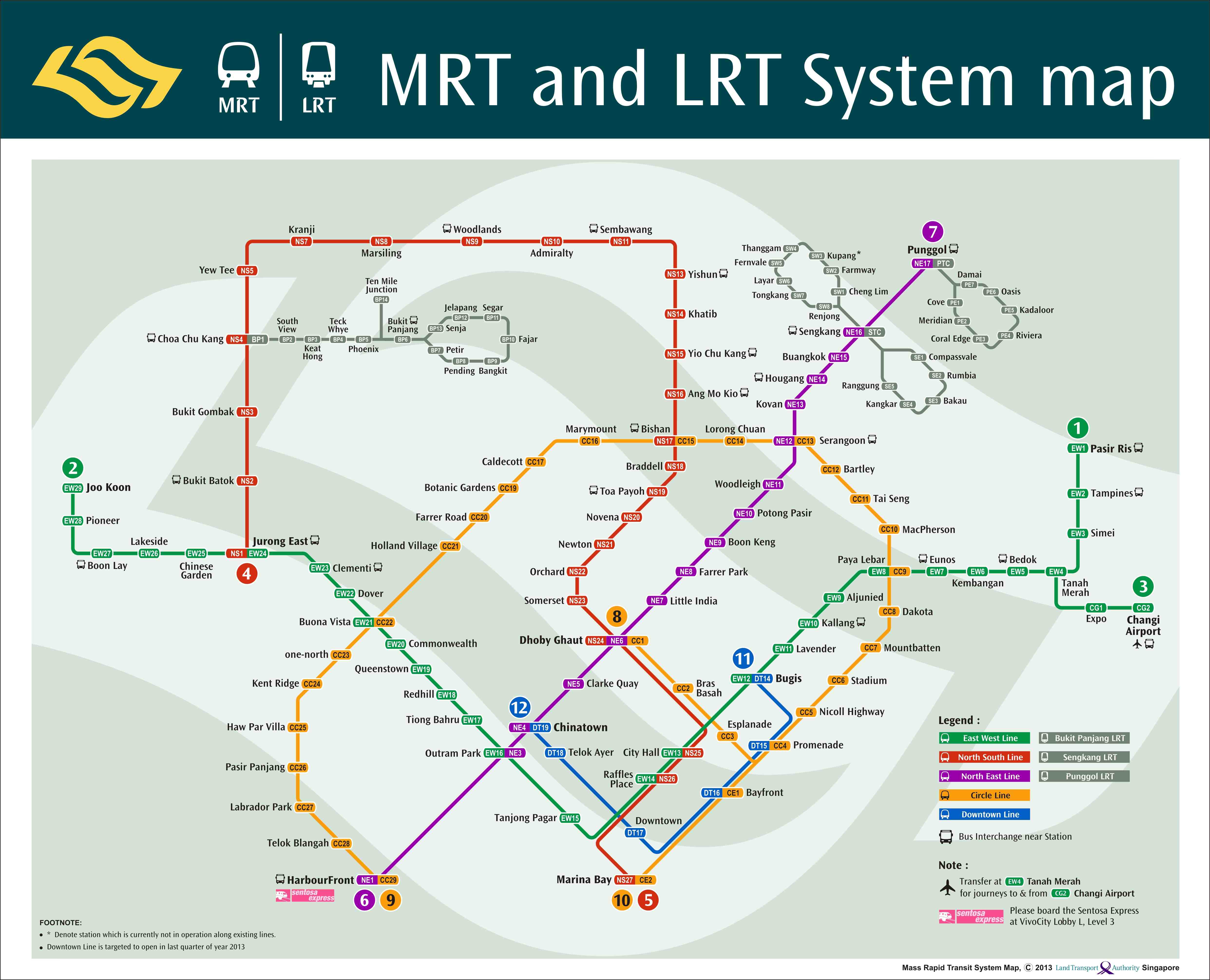 mrt map singapore 2017