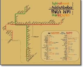 Addis Ababa light rail map Addis Abeba lightrailtransit Nathan Detroit Tony Paoli