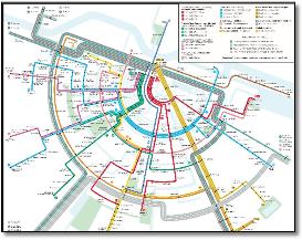 Amsterdam Railkaart train tram map Max Roberts