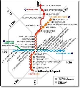 Atlanta train rail map