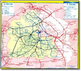 Berlin U/S-Bahn train rail map