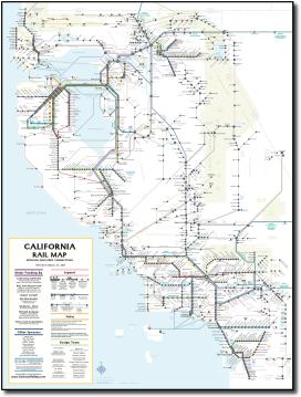 California train / rail map