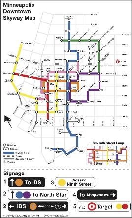 Carticulate Skyway Map Downtown Minneapolis