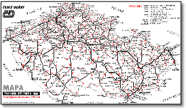 Ceske Drahy train rail map