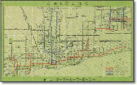 Chicago Elevated 1913 train rail map