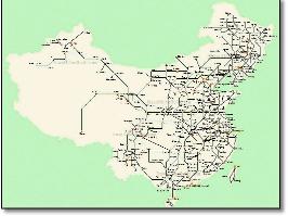 China railway map  