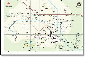 Delhi India train / rail metro map