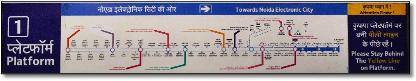 India train / rail map Delhi metro 