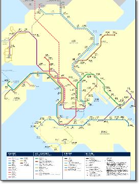 Hong Kong MTR  train / rail map