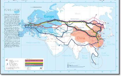 Iron Silk Road train / rail map