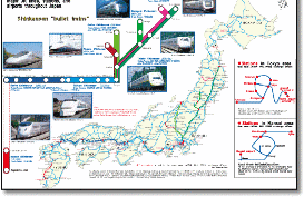 Japan train / rail map