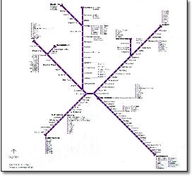 Melbourne night network  train / rail map