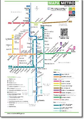 Medellin Metro train / rail map