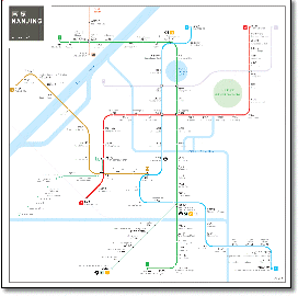 Nanjing metro subway map