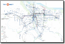 Portland TriMet system map