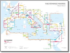 Roman road map in tube style
