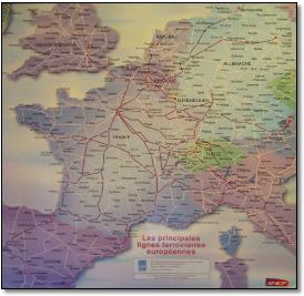 Railteam SNCF train rail European network map