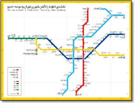 Tehran metro subway map