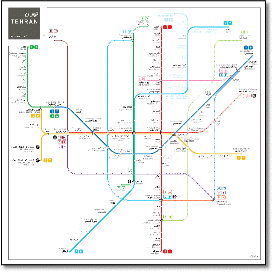 Tehran metro subway map
