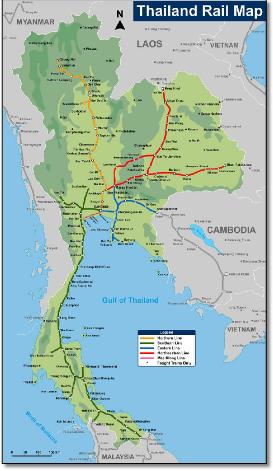 Thailand Rail map train / rail map