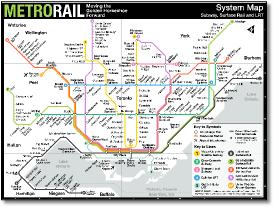 Toronto rail train map