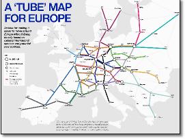 Tube map for Europe
