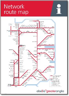 Greater Anglia train rail map