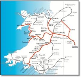 ATW Wales train / rail map