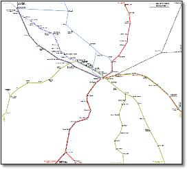 West Midlands train passenger demand map