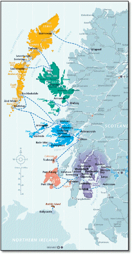 CalMac ferry map
