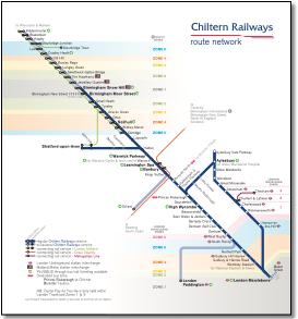 Chiltern trains rail map 