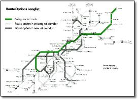 Crossrail 2 train rail map