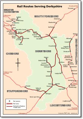 Derbyshire rail train map