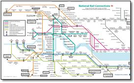 DLR main line connections rail train map