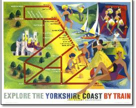 Explore Yorkshire Coast poster E Lander BR NE Div
