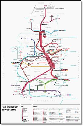 Game of Thrones train rail map