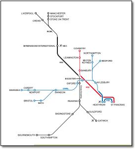 High Speed 2 services Greengauge 21 wider network route map
