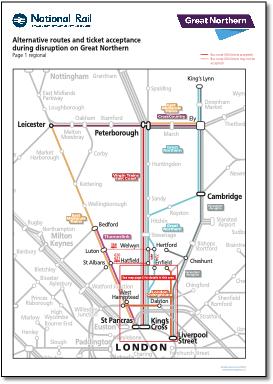FCC GN alternative routes / disruption map
