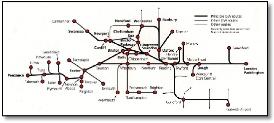 FGW Great Western rail train map