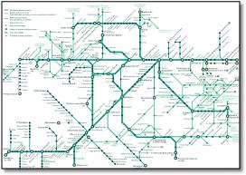 GWR Great Western Railway rail train map