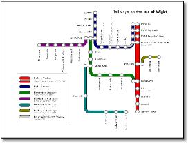 Island Line rail train map