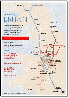 Joining up Britain map High Speed Rail Industry Leaders