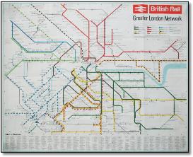 BR London train rail map 1965