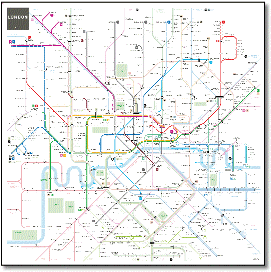London tube train rail map