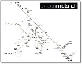 London Midland rail train map
