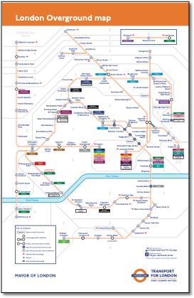 London Overground train rail map 2023