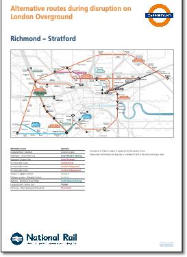LO CJ/R-S alternative routes / disruption map