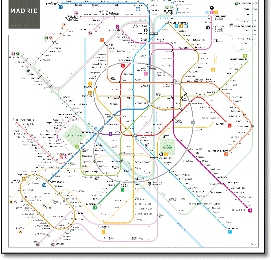 Madrid Metro train rail map