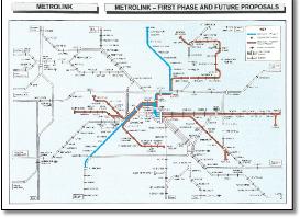 Manchester Metrolink tram map metrolink_plans_1992