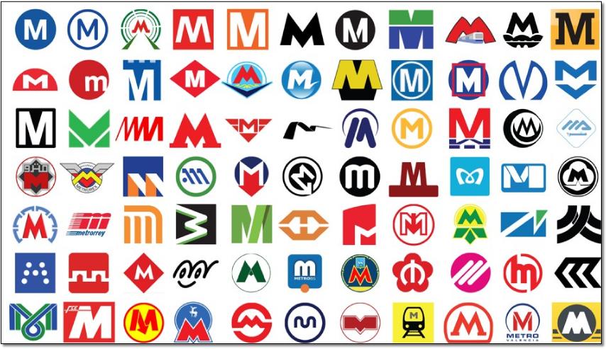 Metro M symbols world wide